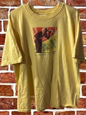 Gildan Yellow Kentucky Derby Graphic Tee